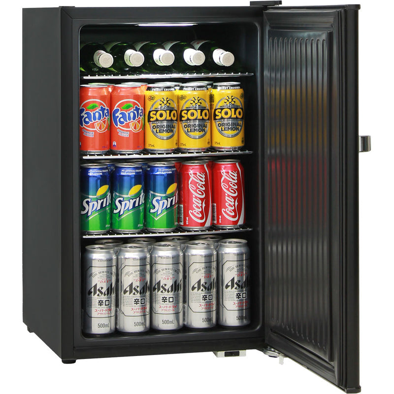 70 L Blue Tooth Speaker Disco Bar Fridge - Beer Branded showing the inside of the fridge