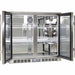 Bar Fridge | Solid 2 Door Alfresco | Rhino Stainless Steel with glass heated doors and the doors open