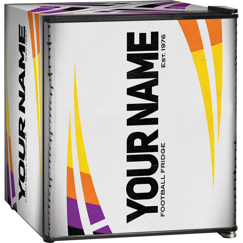 Sports Design Mini Bar Fridge With Handle And Opener - 46L showing the football name