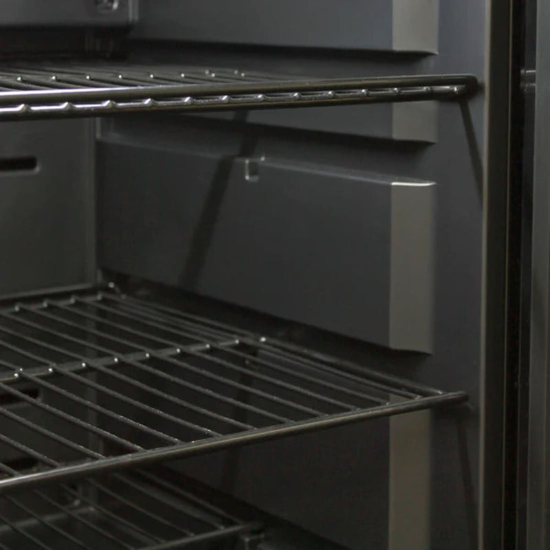 Schmick HUS-EX108 “Under Zero” 108 L Alfresco Beer Fridge – Blast Chill, Heated Glass, Tropical-Rated showing the shelves and shelf spaces