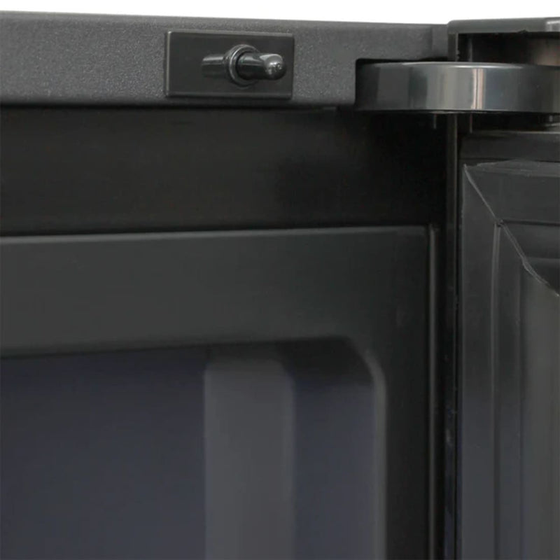 Schmick HUS-EX108 “Under Zero” 108 L Alfresco Beer Fridge – Blast Chill, Heated Glass, Tropical-Rated showing the lef light switch