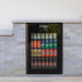 Schmick HUS-EX108 “Under Zero” 108 L Alfresco Beer Fridge – Blast Chill, Heated Glass, Tropical-Rated inside a stone cabinet space