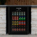 Schmick HUS-EX108 “Under Zero” 108 L Alfresco Beer Fridge – Blast Chill, Heated Glass, Tropical-Rated showing it in an inbuilt outdoor area
