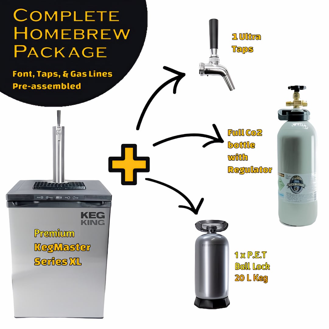 Kegerator | KegMaster Series XL | Complete Homebrew Package
