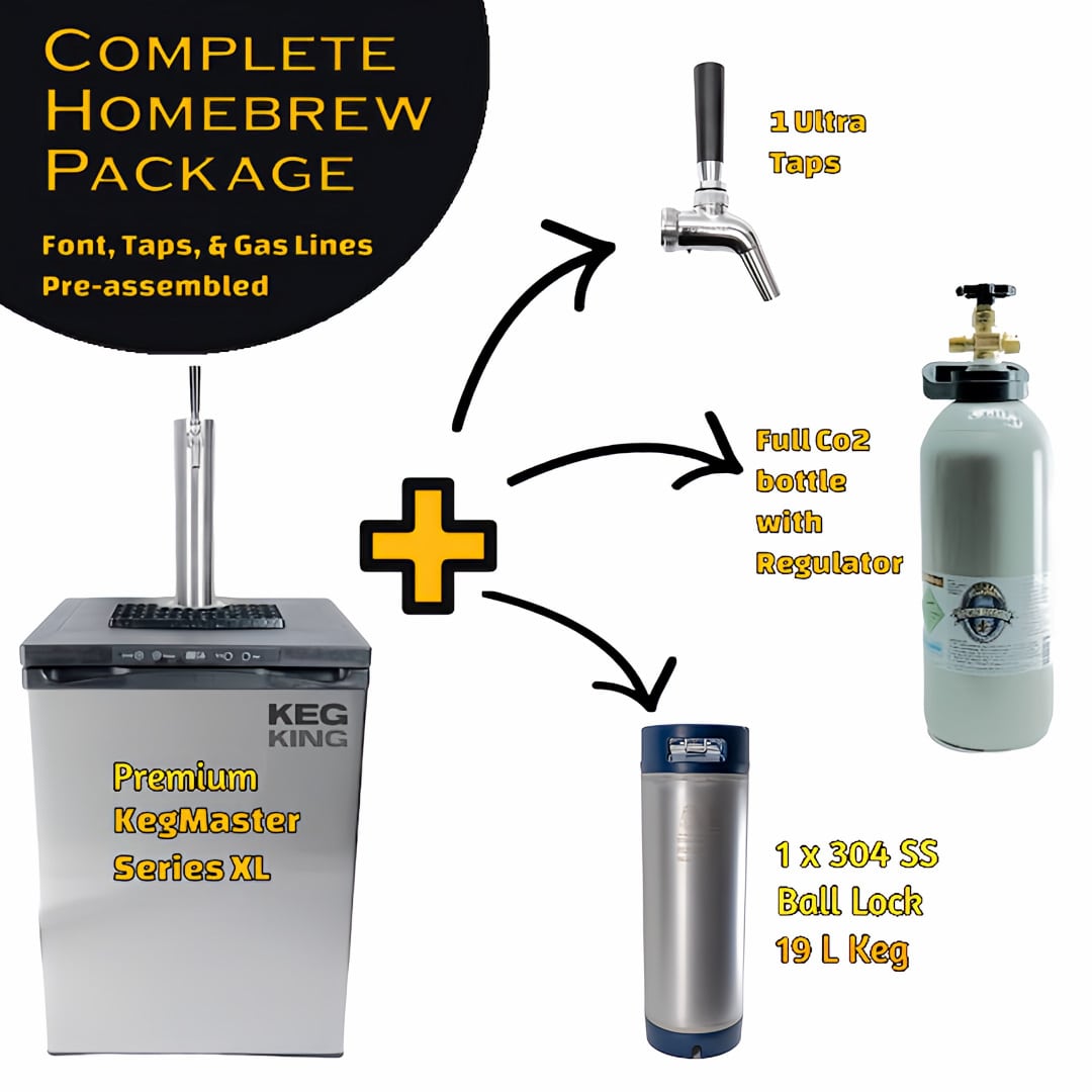 Kegerator | KegMaster Series XL | Complete Homebrew Package