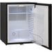 Silent 60 Litre Motel Quiet Mini Bar Fridge With Solid Door - 60 L -DW60E with the door open showing the door and normal shelving