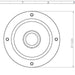 Under Bench Telescopic Font Adaptor showing diameter dimensions of 110mm