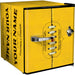 Sports Design Mini Bar Fridge With Handle And Opener - 46L showing the yellow football name area