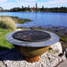 Teppanyaki BBQ Fire Pit Grill | 100 cm in Stainless Steel & Cast Iron cast iron with stainless steeel top and metal grill