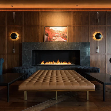 FLA4 BEV Bio Ethanol Fireplace Insert | Indoor in a reception area lit