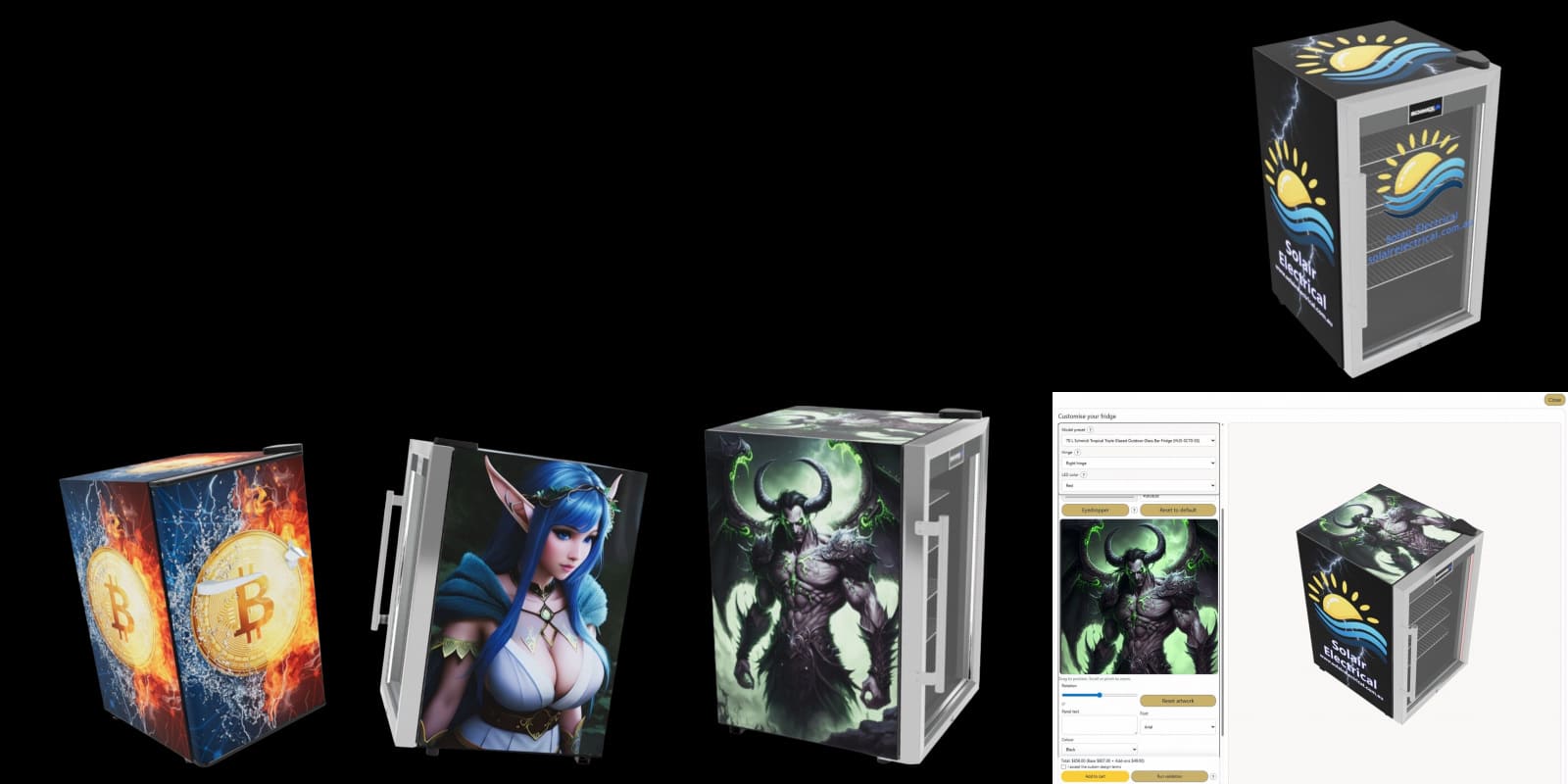 OLA Outdoor Living Fridge customiser using a live 3D viewer