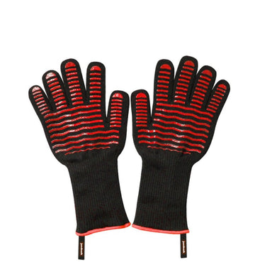 Heat Resistant Gloves | For Outdoor Cooking showing the red version