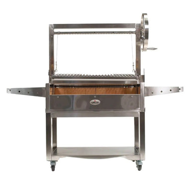Parrilla Argentine BBQ Grill | Firebrick | Rotisserie | Extra Large with grill down