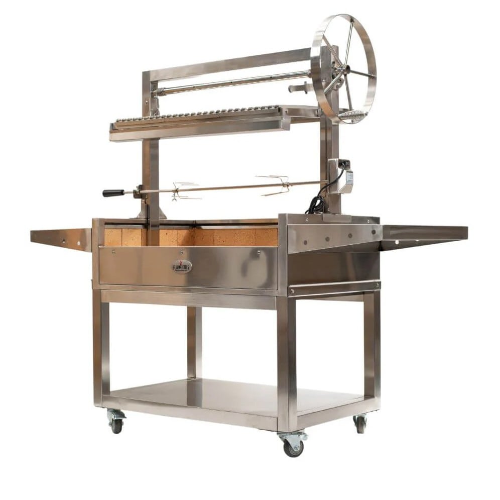 Parrilla Argentine BBQ Grill | Firebrick | Rotisserie | Extra Large