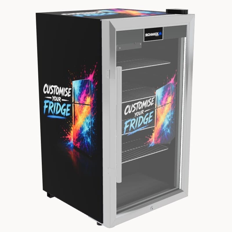 Custom 3D Bar Fridge Builder Australia | Design Your Own Fridge showing the 98 L model
