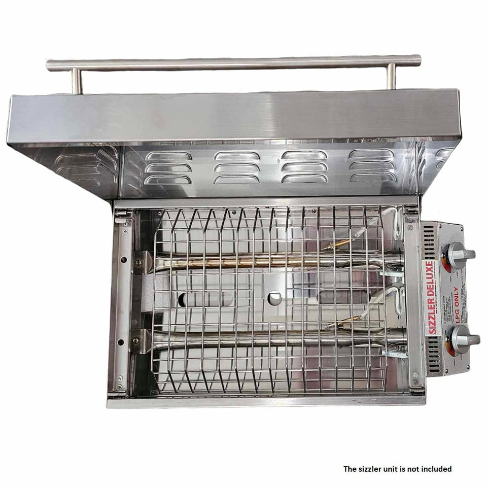 Cooking Rack | Sizzler Deluxe | Galleymate 1100 showing a top view of the rack insdie