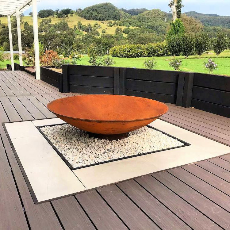 Outdoor Fire Pit | The Cauldron Hearth | Cast Iron or Stainless Steel